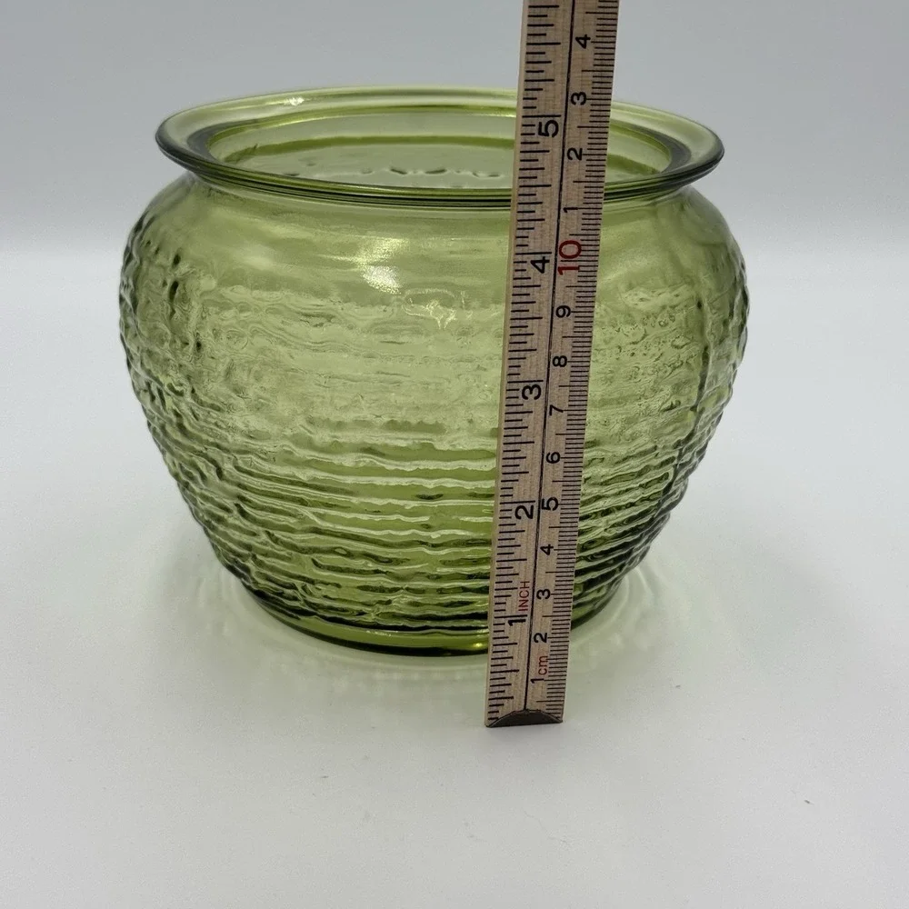 Fire King Soreno‎ Planter Vase In Avocado 1960's